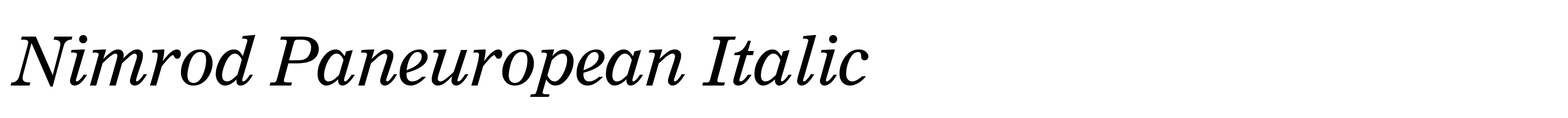 Nimrod Paneuropean Italic